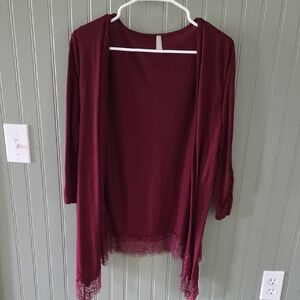 Elegant Burgundy Women's Sweater